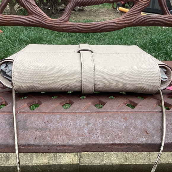 NWT kate spade Riverside St Emmie Warm Beige Chain Strap Leather Crossbody - Picture 6 of 11